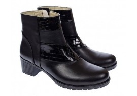 Oferta marimea 37 Ghete dama din piele naturala cu fermoar LMVS20N